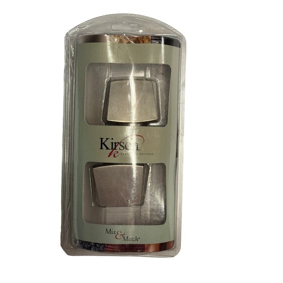 NEW Kirsch Brushed Nickel Squareish 1 3/8" Pole Finials 1 Pair - Picture 9 of 12